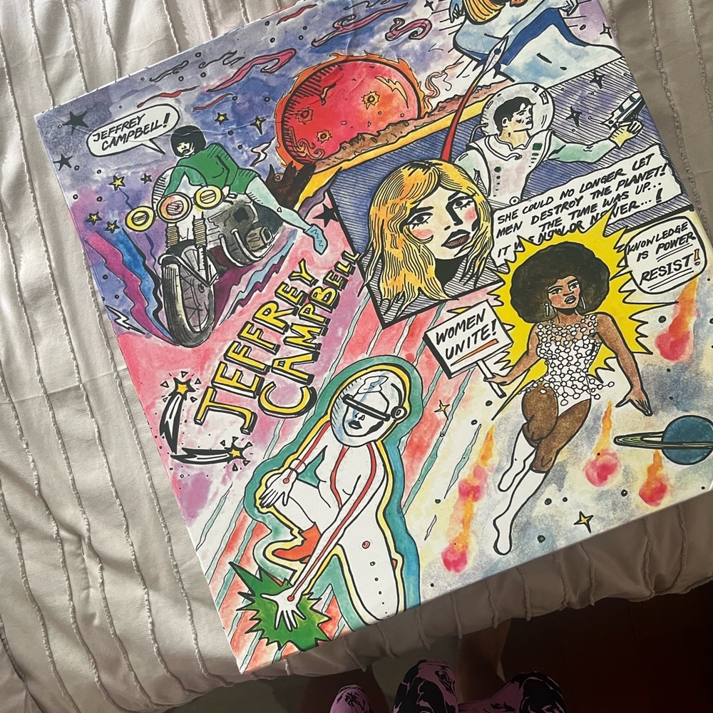 Jeffrey Campbell black suede cutout knee high boots.